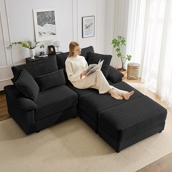 74" Double Chaise Lounge Chair Indoor, Oversized Loveseat - Image 6