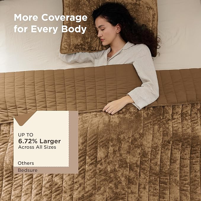 Bedsure Velvet Quilt Queen Size Set - Image 2