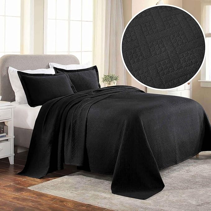 Superior 100% Cotton Basket Weave Bedspread - Image 5