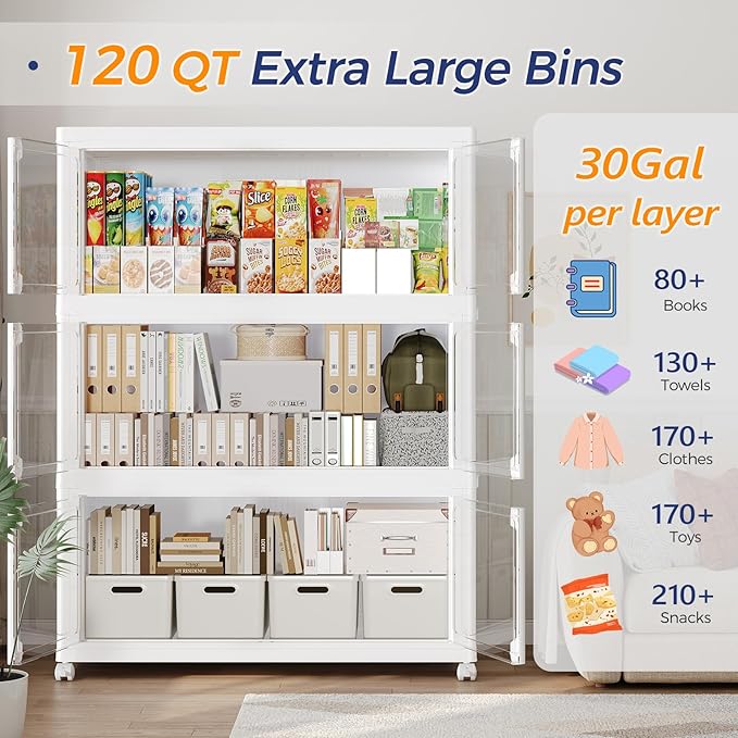 120GAL Large Stackable Storage Bins - Image 3