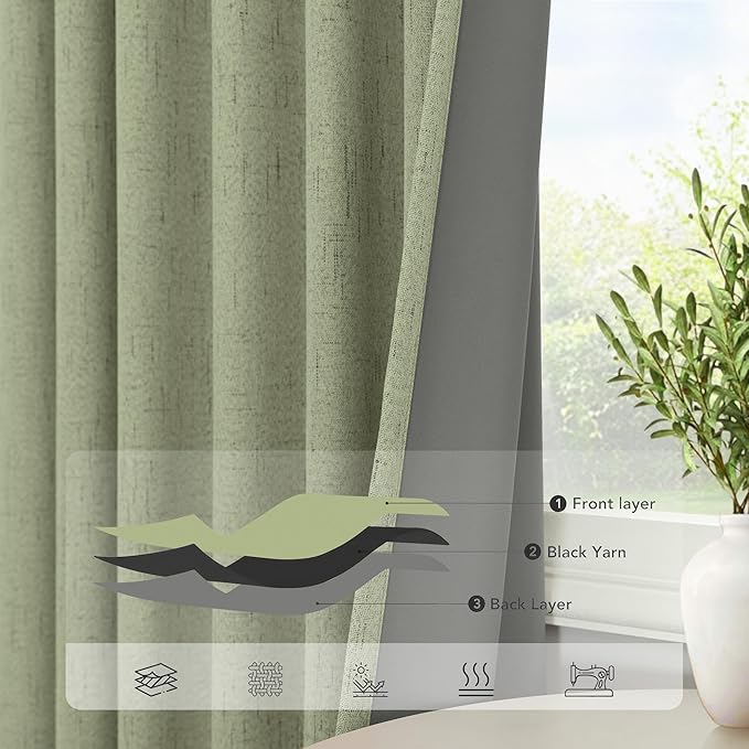 Nursery Blackout Curtains for Baby Girls Room Boys Bedroom Boho Cottagecore - Image 5