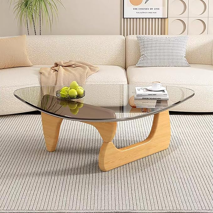 Modern Glass Coffee Table for Living Room, Mid Century Coffee Table, Small - Image 6