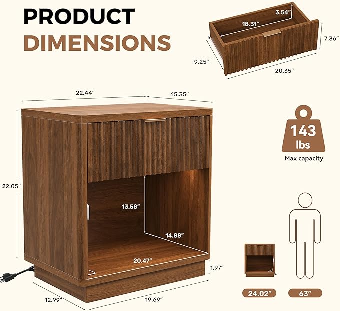 Miereirl Fluted Nightstand - Image 2