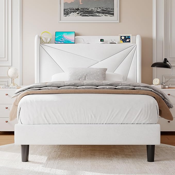 Twin Size Upholstered Bed Frame by Einhomn