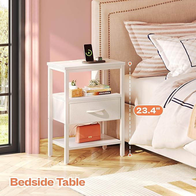 SUPERJARE Nightstand Set of 2, Bed Side Tables - Image 3