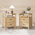 FavourLife Night Stand Set 2, Modern Nightstand by FavourLife