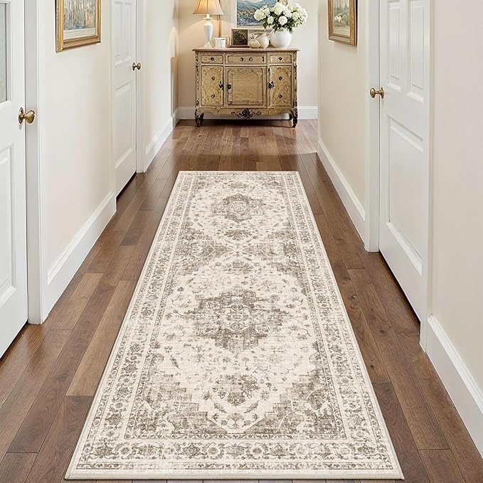 2x6 Hallway Washable Runner Rug Vintage Non-Slip Soft Kitchen Mat Boho - Image 4