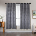Amazon Basics Jacquard 2-Piece 100% Blackout Curtains, Living Room and Bedroom by AmazonBasics