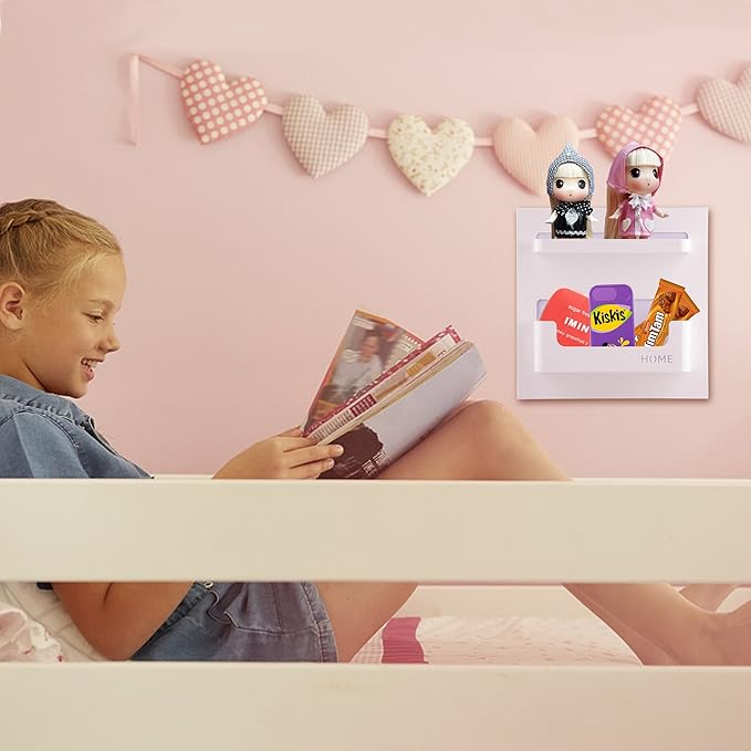 EHKIT Bedside Shelf Accessories Organizer- Wall Mount Self Stick On, Cell Phone - Image 6