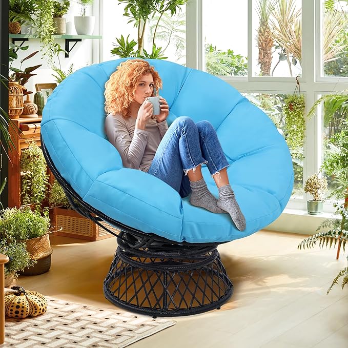 46" Giant Oversized Rattan Papasan Chair - Image 7
