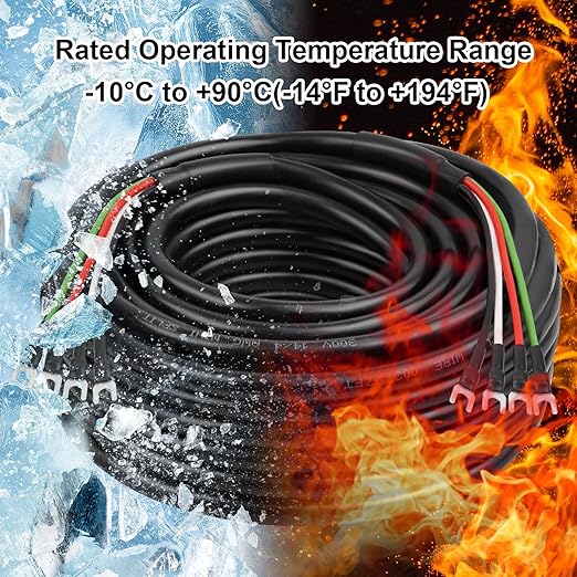MOOKEERF 14/4 AWG Mini-Split Cable - 30FT 14 AWG 4 Conductor Control Cable 300V - Image 5