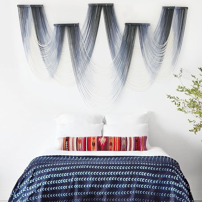 IOWER Large Macrame Wall Hanging Decor Dip-Dyed Macrame Wall Decor Wall Art - Image 4