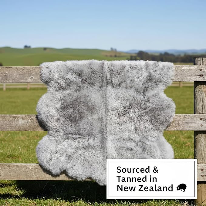 Premium Genuine Sheepskin Rug 5' x 6' Long Fur Soft & Natural Shaggy Living - Image 6
