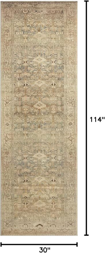 Loloi Margot Collection MAT-04 Antique/Sage 2'-6" x 9'-6" Runner Rug feat. - Image 2