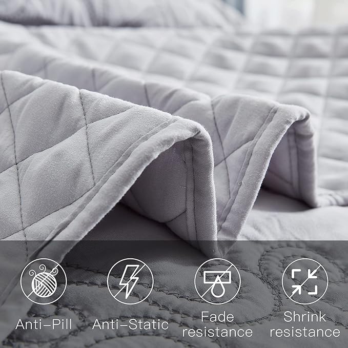 CHIXIN Oversized Bedspread Coverlet Set King Size - Image 7