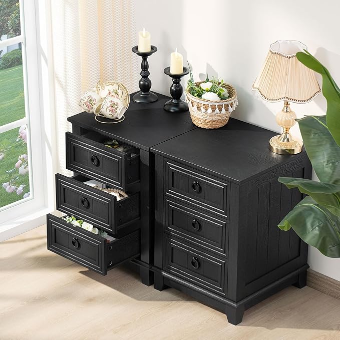 Farmhouse Night Stand Set of 2, Dresser - Image 4