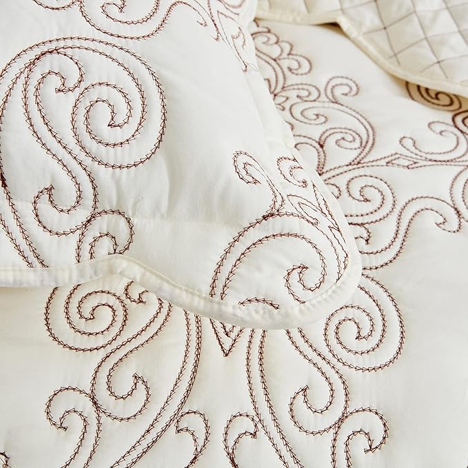 CHIXIN Oversized King Bedspread 128x120 Extra Wide - Image 9