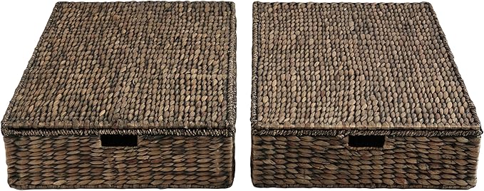 happimess BSK2015B-SET2 Holden 30" Classic Costal Hand-Woven Hyacinth Wicker by Happimess