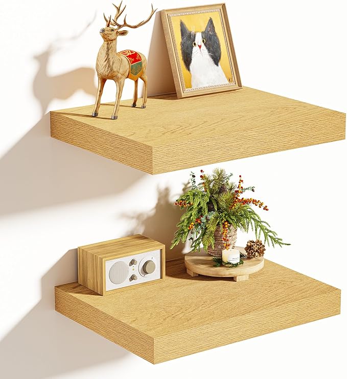 Vivelove 10" Deep Floating Shelves Over Toilet, 10.2" Wall Shelves by VIVELOVE