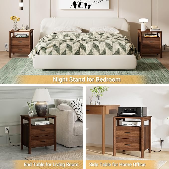 FavourLife Night Stand, Modern Nightstand - Image 6