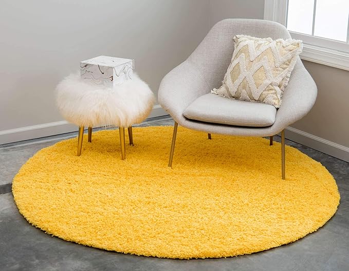 Unique Loom Solid Shag Collection Area Rug - Image 2