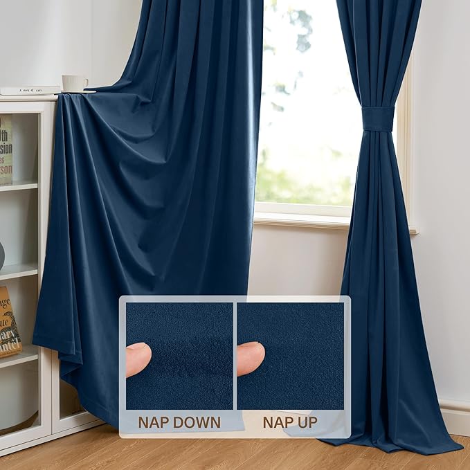 StangH Navy Blue Blackout Curtains - Image 4