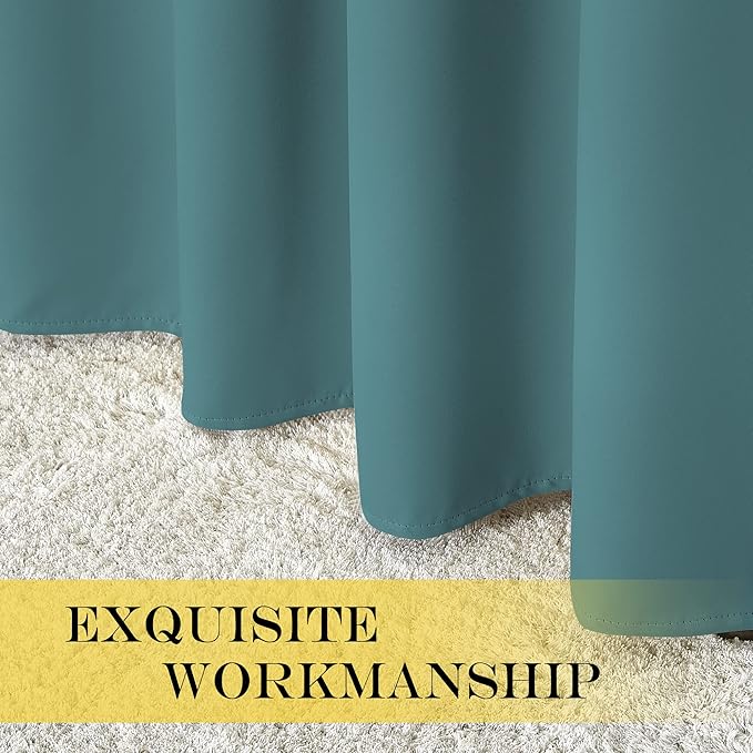 NICETOWN Room Divider Curtain 132 Inches Long, Wide Blackout Sliding Door - Image 5