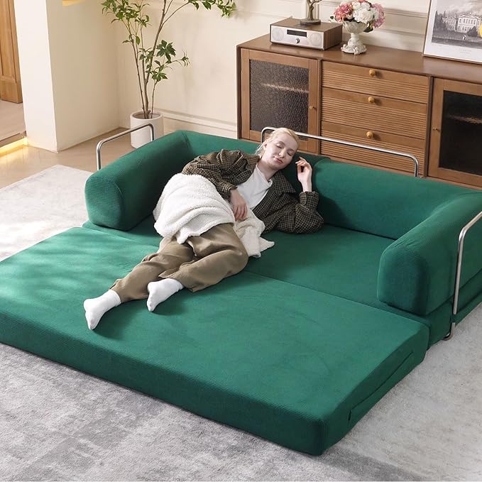 79'' Convertible Sleeper Sofa Bed, 3-in-1 Foldable Floor Couch - Image 2