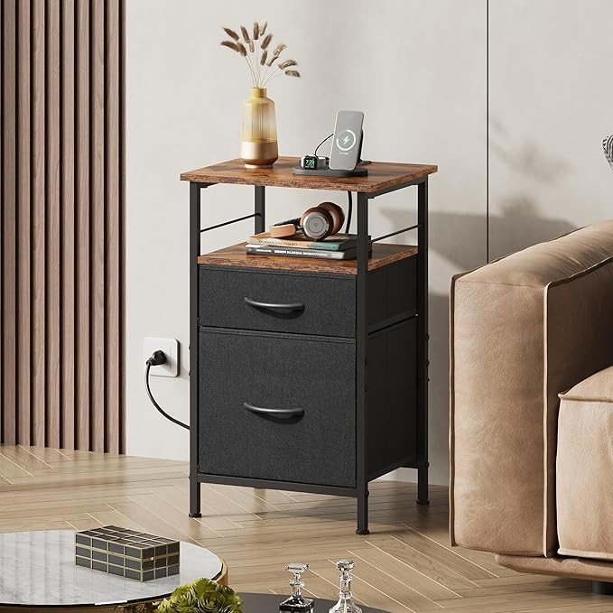 WLIVE Nightstands Set of 2, Night Stand Set 2 - Image 7