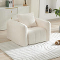 Oversized Boneless Corduroy Accent Chair, Comfy Deep Seat Armchair by WUTUTUEE