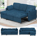 84" Chenille Pull Out Sofa Bed w/Adjustable Backrest, L-Shape Modern Sleeper by LESOFAIR