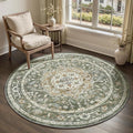 PADOOR 6FT Round Rug, Rugs for Living Room, Soft Olive Circle Rug, Machine by PADOOR