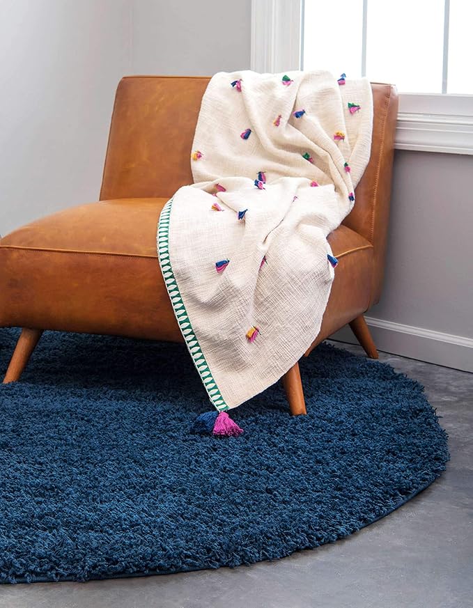 Unique Loom Solid Shag Collection Area Rug - Image 4