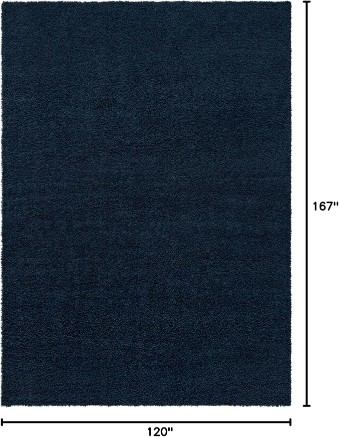 Unique Loom Solid Shag Collection Area Rug - Image 2