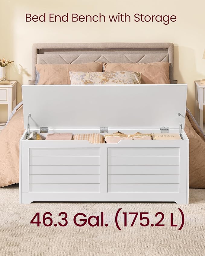 VASAGLE Storage Chest, Storage Bench - Image 4