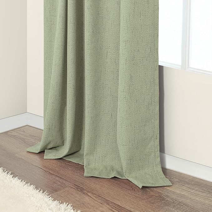 Sage Green Room Darkening Curtains - Image 9