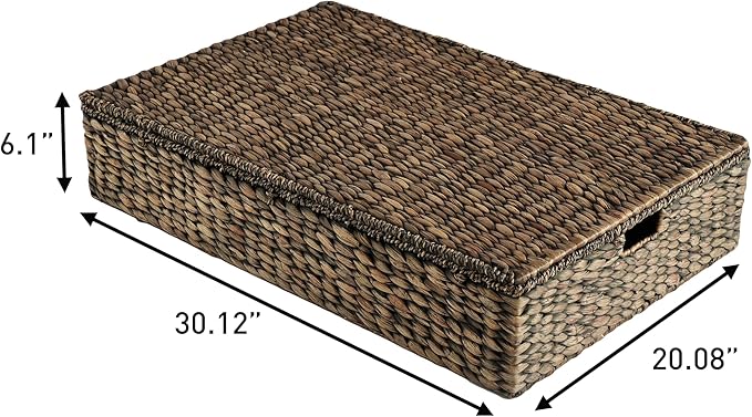 happimess BSK2015B-SET2 Holden 30" Classic Costal Hand-Woven Hyacinth Wicker - Image 3