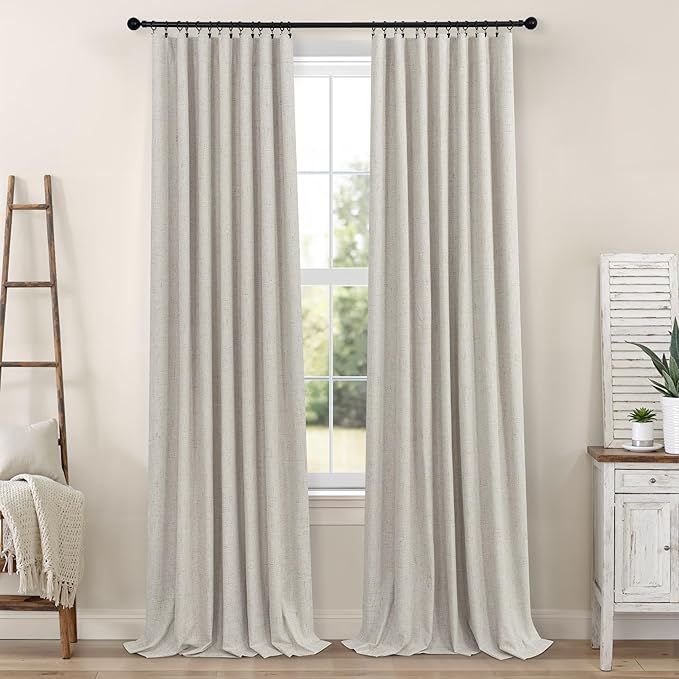 Blackout Linen Curtains 96 Inches Long - Image 8