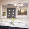 ISKM Silver Framed Mirror for Bathroom 60" x 30" Matte Bathroom Vanity Mirror by ISKM-IStillKeepMovin