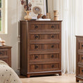 Farmhouse 5 Drawer Dresser for Bedroom, Rustic Wood Dresser by Joaxswe