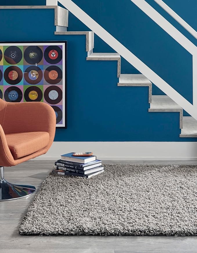 Unique Loom Solid Shag Collection Area Rug - Image 4