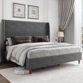 Jocisland King Upholstered Platform Bed Frame by Jocisland
