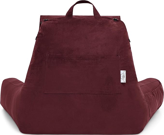 Husband Pillow Medium Aspen Edition Arizona Maroon, Sit Up Reading & Bed Rest - Image 7