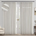 Topfinel Extral Wide Curtains, Pinch Pleated 100% Blackout Linen Drapery Panels by Topfinel