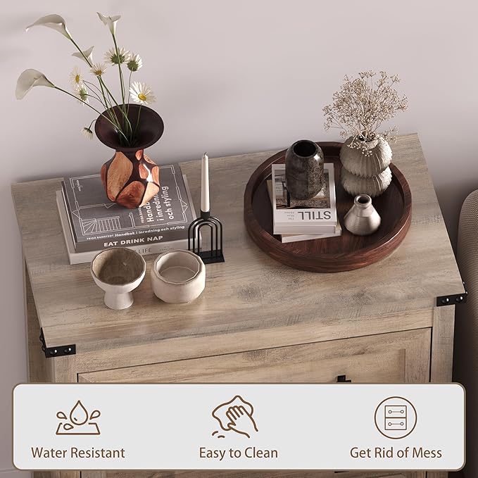 3-Drawer Dresser, Small Wooden Chest of Drawers - Image 6