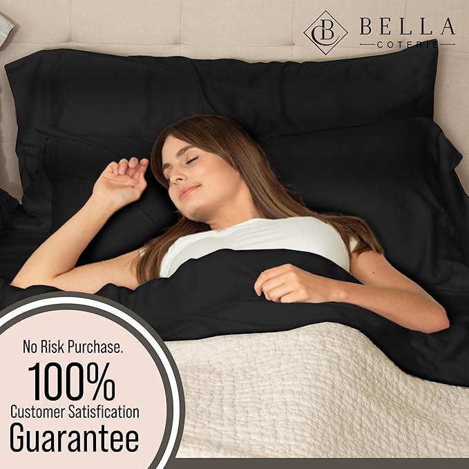 Bella Coterie Luxury Bamboo Viscose Split King Size Sheet Set | 2 Fitted Sheets - Image 6