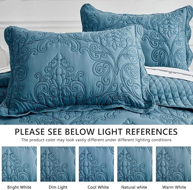 CHIXIN Oversized Bedspread Coverlet Set King Size - Image 4