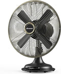 AMACOOL Oscillating Vintage Fan, All Metal 8" Retro Table Top Fan, Adjustable by AMACOOL