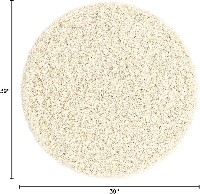 Unique Loom Solid Shag Collection Area Rug - Image 2