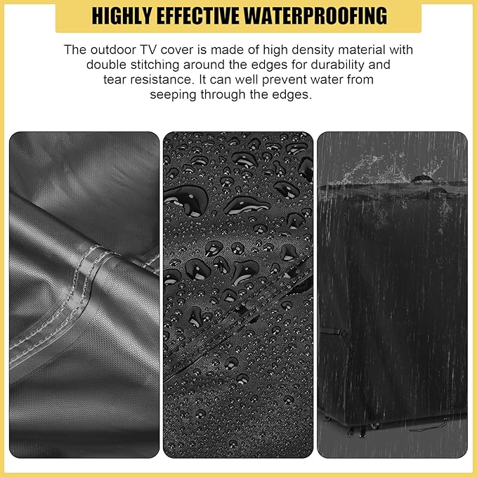 Hdenmist Outdoor TV Cover 67 Inch Weatherproof, Waterproof Outdoor TV Stand - Image 4